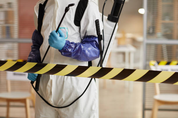 Professional Biohazard technician working in Comfort, TX